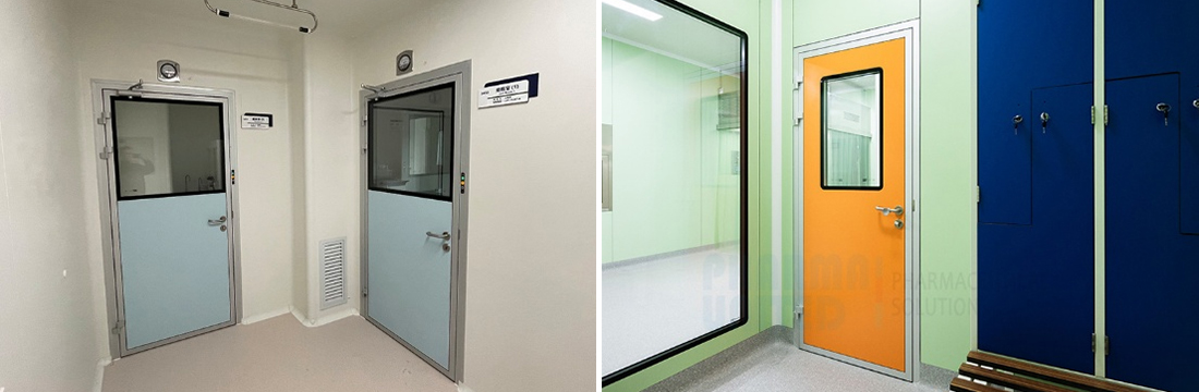 Introduction aux portes pour salles blanches de Pharma United