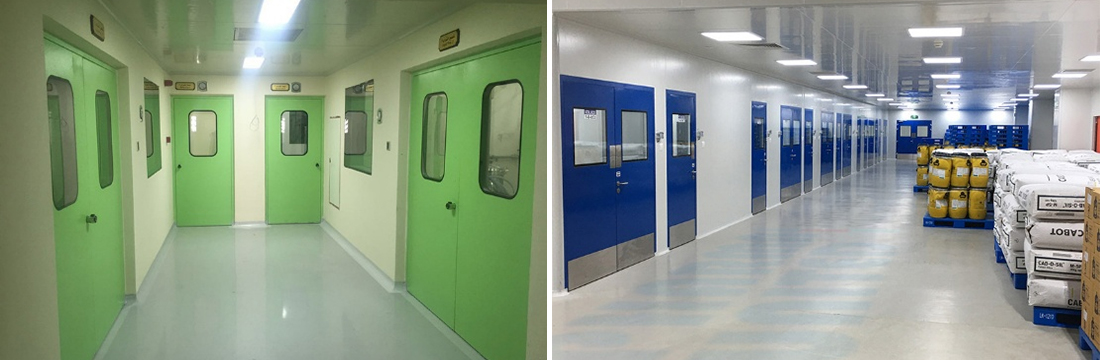 Introduction aux portes pour salles blanches de Pharma United